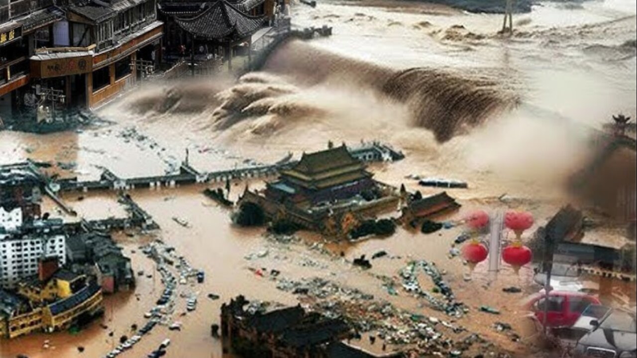 Real Footage: China's Worst Floods in Years! 🌧️ Hebei, Fuping, Baoding Submerged