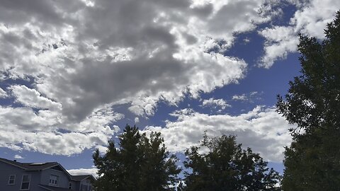 Cloudy skies