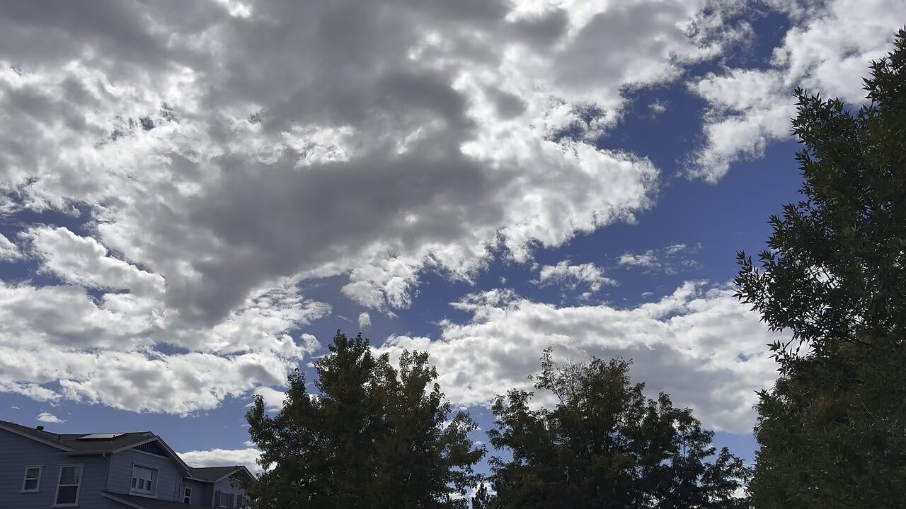 Cloudy skies