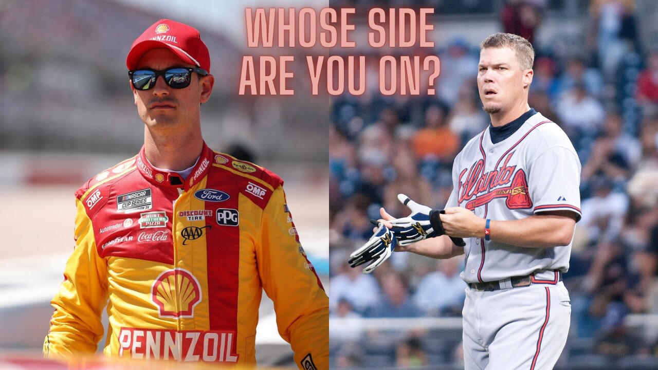 Unexpected MLB/NASCAR beef, are you team Chipper or team Logano?