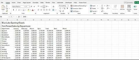 In Practice - Ch 1 Independent Project 1-4 | Excel 2021 | BlueLake | SIMnet Assignment