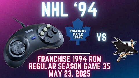 NHL '94 Franchise League (1994) - Maple Leafs (kaze) at Sharks (Len) - Game 35