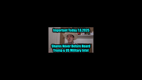 Derek Johnson Important Today 7.6.25 - Shares Never Before Heard Trump & US Military Intel!