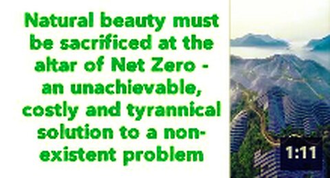 "Sacrificing Natural Beauty for the Pursuit of Net Zero"