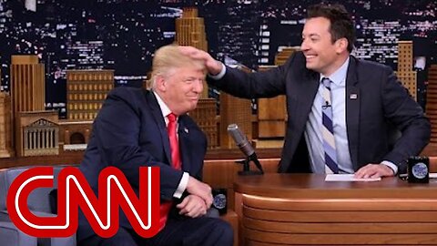 DONALD TRUMP let's jimmy fallon Mess Up his Hair