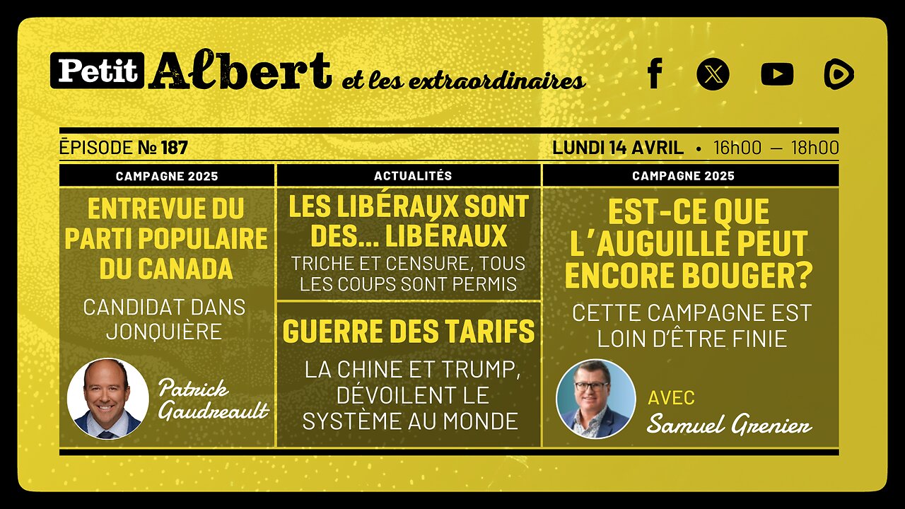 Petit Albert et les extraordinaires Épisode #187 - Avec Patrick Gaudreault et Samuel Grenier
