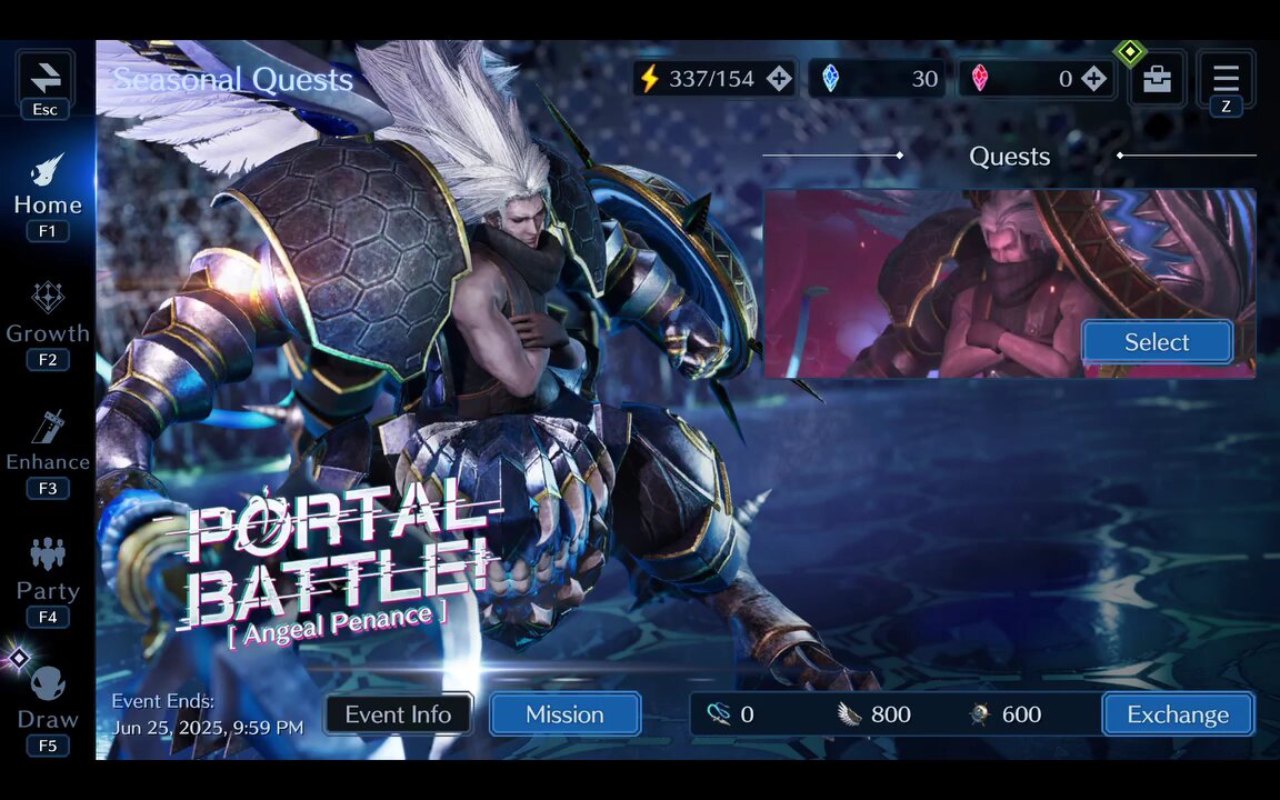 FFVII Ever Crisis Portal Battle