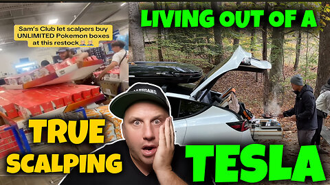 🔴 Living Out Of A TESLA? REAL Scalpers Stealing Pokemon Cards! Walmart Warriors.