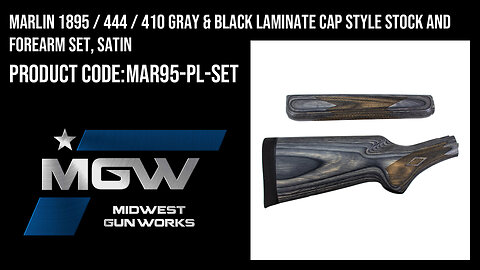 Marlin 1895 / 444 / 410 Gray & Black Laminate Cap Style Stock and Forearm Set, Satin - MAR95-PL-SET