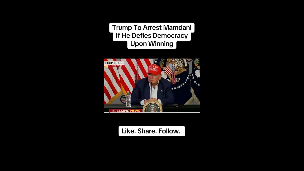 Trump says he will arrest Zohran…