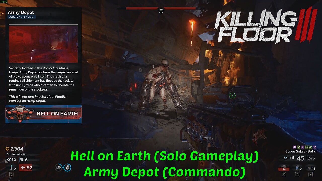 Killing Floor 3 - Hell on Earth (Solo Gameplay) | Army Depot (Commando)