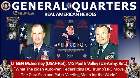 Brad Wozny, Gen McInerney & MG Paul E. Vallely BIG Intel Aug 13: "Biden Auto-Pen, Trump-Putin Mtg"