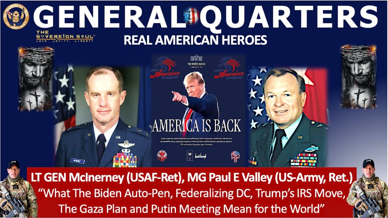 Brad Wozny, Gen McInerney & MG Paul E. Vallely BIG Intel Aug 13: Biden Auto-Pen, Trump-Putin Mtg