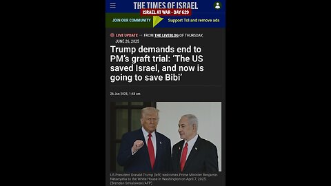 Trumps going to bail out Bibi Netanyahu, Court in Jerusalem
