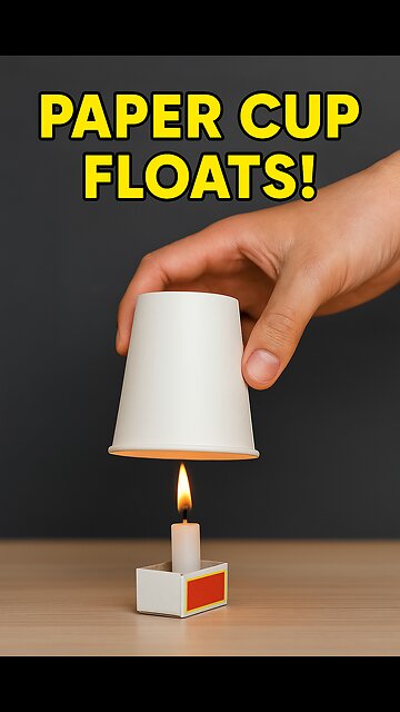 Hot Air Balloon Experiment with Paper Cup & Candle! 🔥🎈