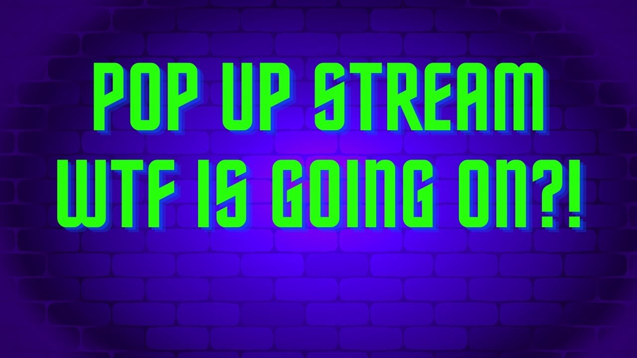 POP UP STREAM JOJO ADMITS TO BEING A PDFILE - POSSIBLE PANEL