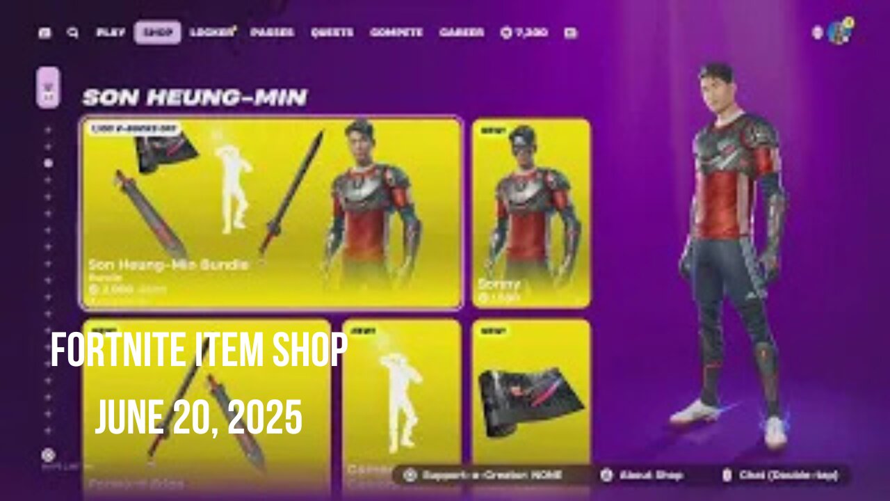 Fortnite Item Shop|June 20, 2025(*New* Son Heung-Min Bundle)