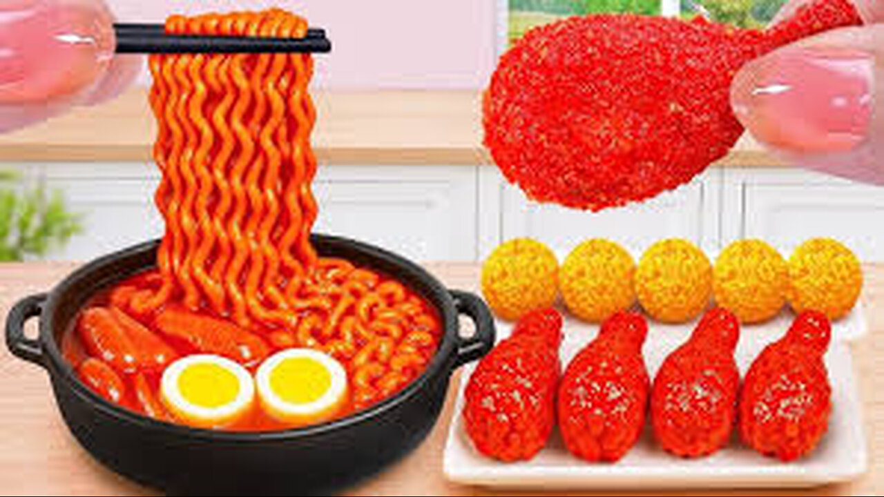Best Of Korean Food How To Make Miniature Korean Chicken and Noodles Recipe