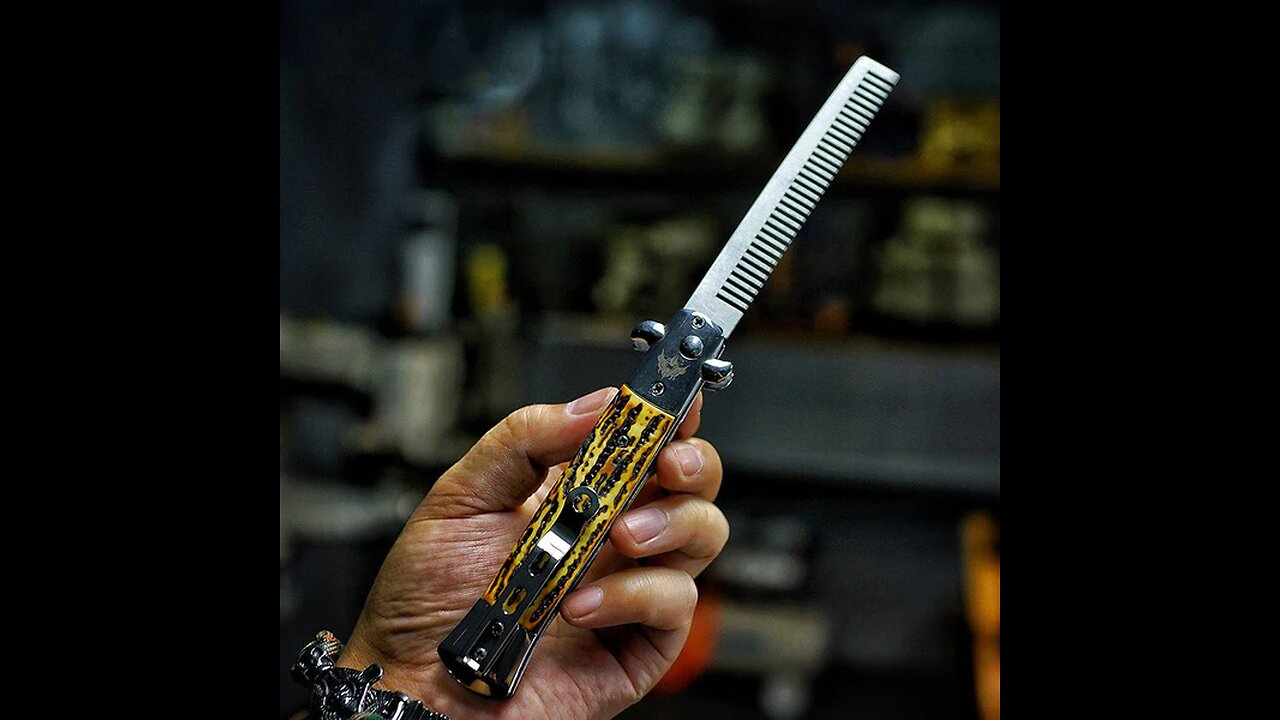 Portable Foldable Stainless Steel Comb, with Bottle Opener & Screwdriver, for Hair & Beard