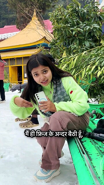 It is the first time you see snow around you! ⛄️🏔❄️