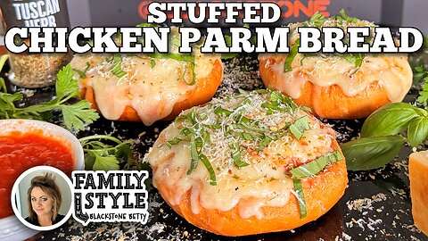 Stuffed Chicken Parm Bread on the Blackstone Griddle