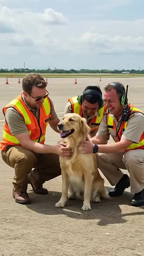 Golden Retriever Warns Man at Airport — and Saves His Life