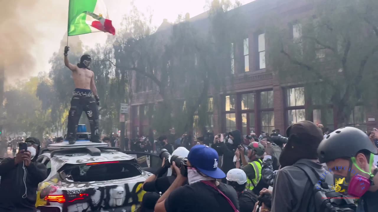 Waymo cars are being destroyed in LA during all of the Riots that are going on