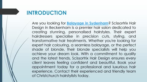 Are you looking for Balayage in Sydenham?