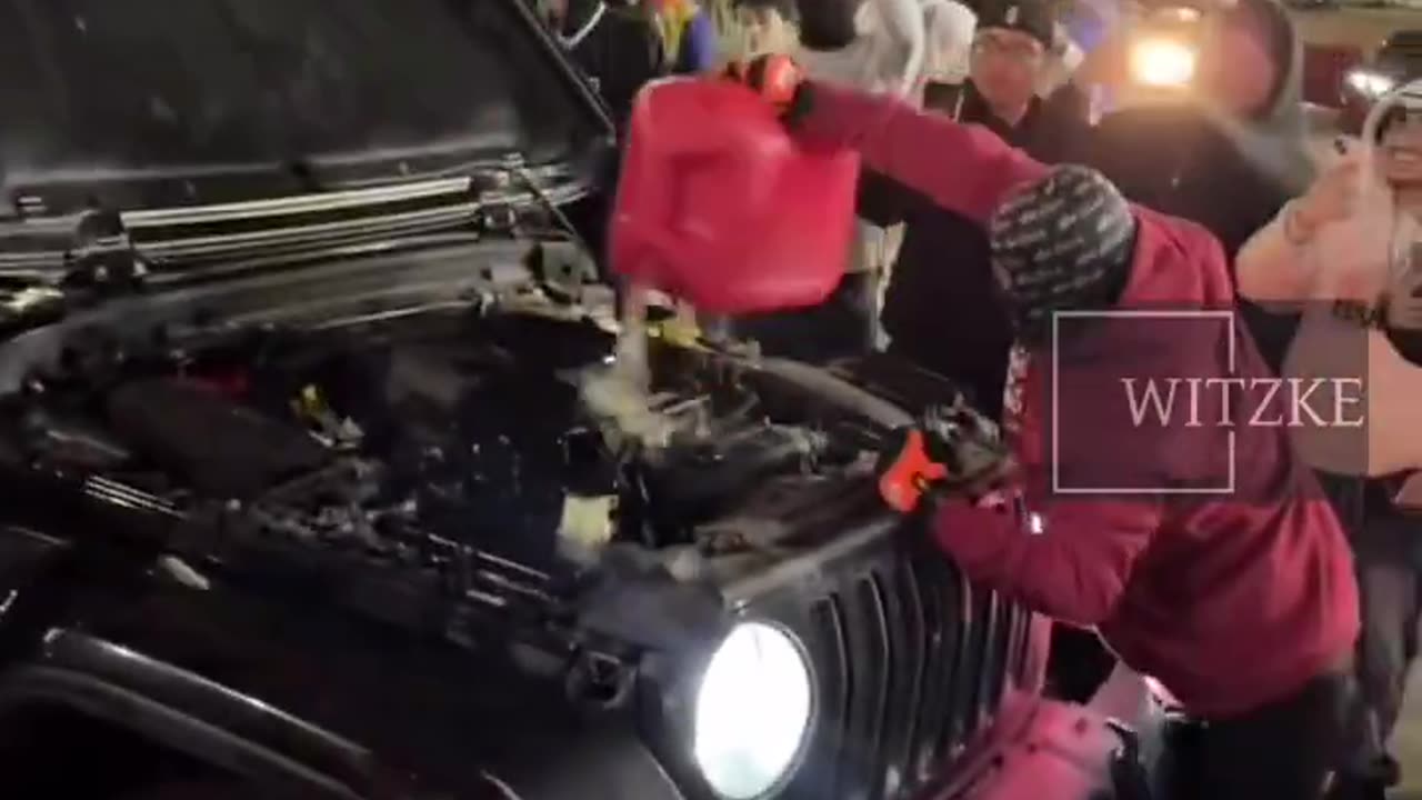 A mob in Los Angeles burned their hair and eyelashes while playing third-world games on the street.