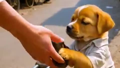 Poor puppy leg was broken 💔....his friend laughing too more