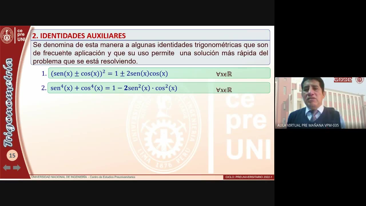 CEPRE UNI 2022 - 1 | Semana 06 | Trigonometría S2