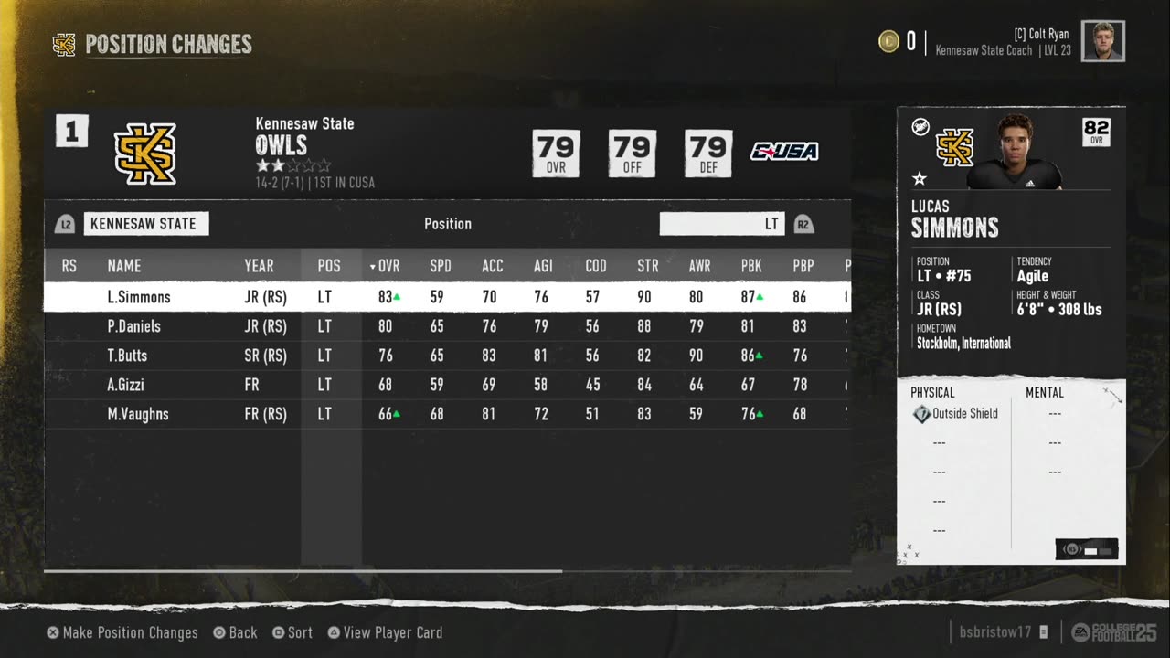S2 Rebuild Kennesaw State Off-season recruiting!