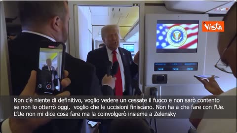 NOTIZIE DAL MONDO Incontro con Putin,Trump:Voglio una tregua,l'UE non mi dice cosa fare.L'Europa non mi dice cosa fare, ma ovviamente saranno coinvolti nel processo.” Così il Presidente degli Stati Uniti Donald Trump