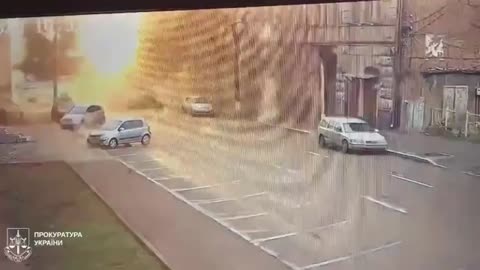 Footage of a Russian drone hitting a kindergarden in Kharkiv causing multiple casualties