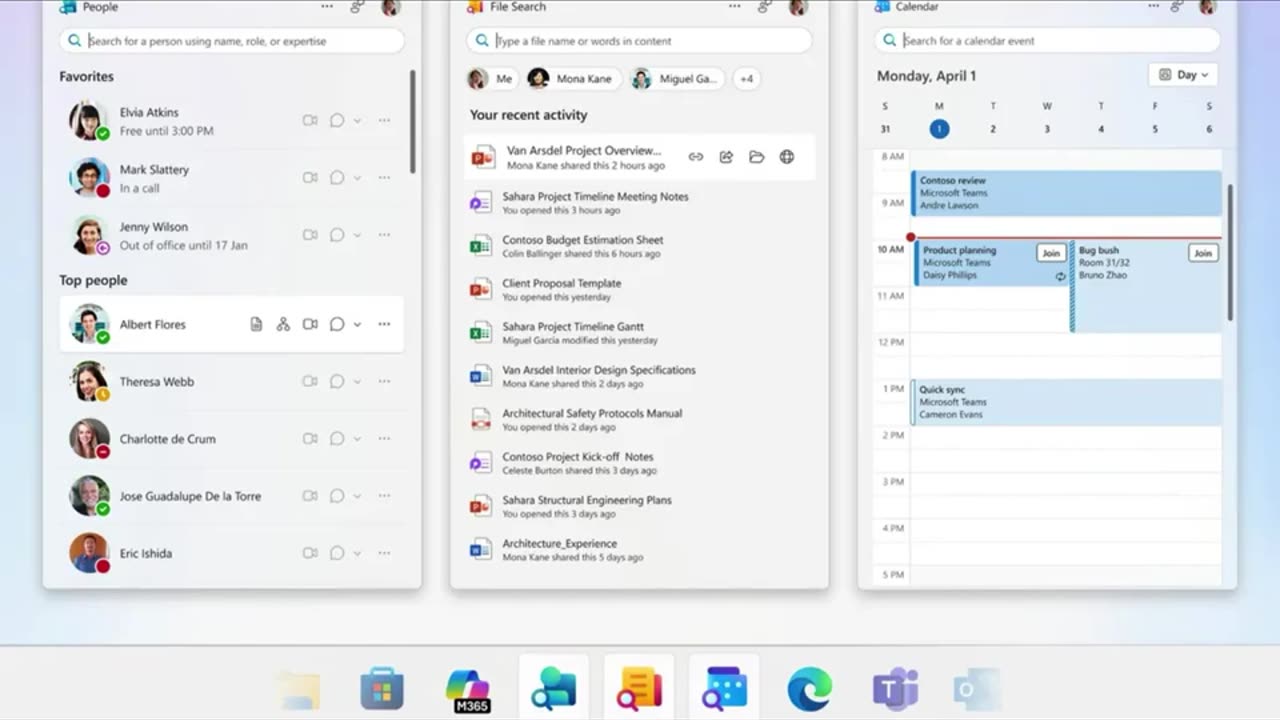 Microsoft Announces 3 New Campion Apps Coming To Windows 11! People, Files Search , Calendar