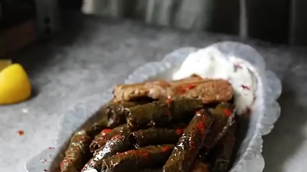 Turkish Dolma, Stuffed Grape Leaves #dinner