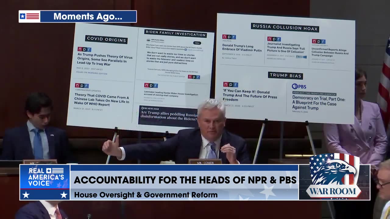 DISINFORMATION: Rep. Comer Exposes How NPR Has Become Propaganda Arm For Trump Hoaxes