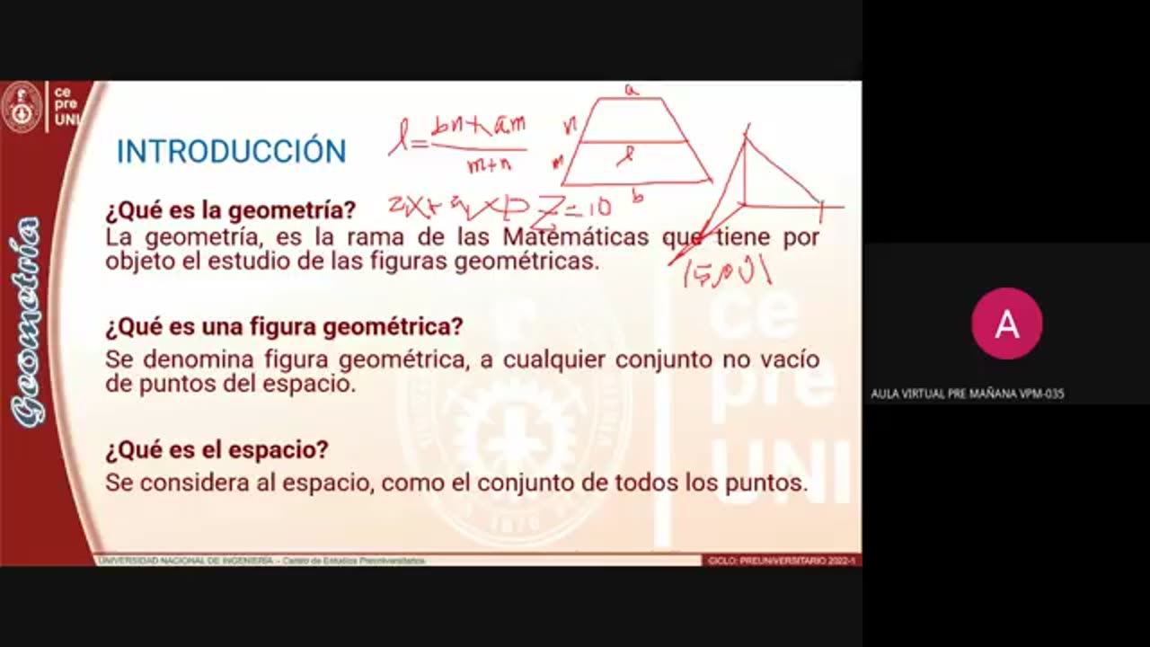 CEPRE UNI 2022 - 1 | Semana 01 | Física S1 | Geometría S1