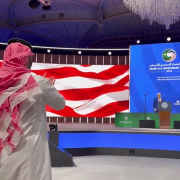 Crown Prince Mohammed bin Salman after President Trump's stunning speech in Riyadh, Saudi Arabia