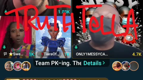 TRINA B READS MESSY CALLER FOR FILTH THEN LINES HIM IN TEAM PK WITH SWEETS2HAVE & TIARA OFFICIAL