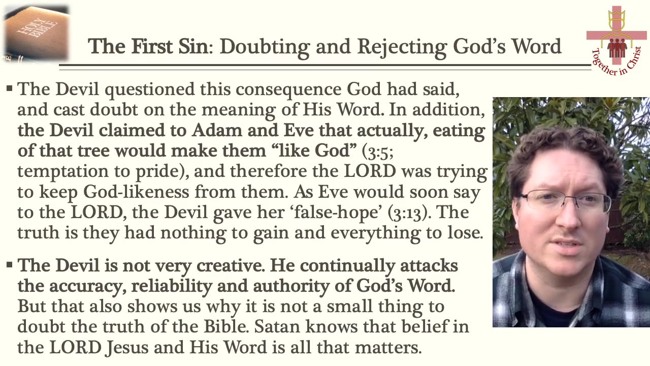 The First Sin – Doubting and Rejecting God's Word
