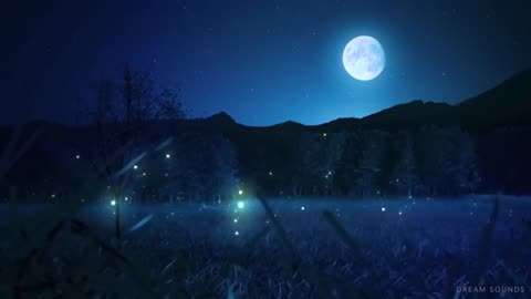 Relaxing Sleep Music and Night Nature Sounds: Soft Crickets, Beautiful Piano, Deep Sleep Music