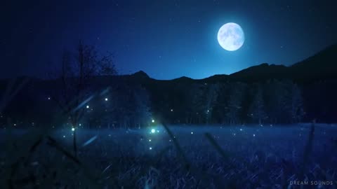 Relaxing Sleep Music and Night Nature Sounds: Soft Crickets, Beautiful Piano, Deep Sleep Music