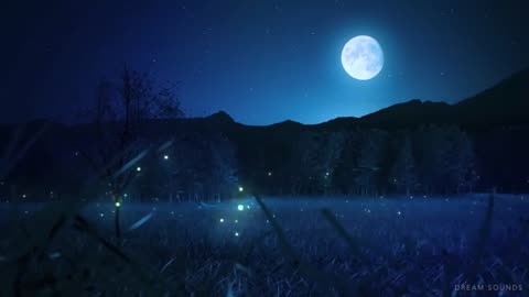 Relaxing Sleep Music and Night Nature Sounds: Soft Crickets, Beautiful Piano, Deep Sleep Music