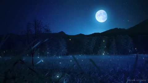 Relaxing Sleep Music and Night Nature Sounds: Soft Crickets, Beautiful Piano, Deep Sleep Music