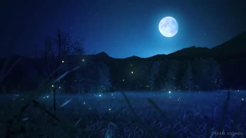 Relaxing Sleep Music and Night Nature Sounds: Soft Crickets, Beautiful Piano, Deep Sleep Music