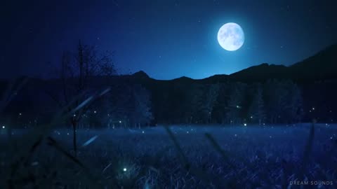 Relaxing Sleep Music and Night Nature Sounds: Soft Crickets, Beautiful Piano, Deep Sleep Music