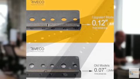 RIVECO 2 PCS 2U Rack Rails, Tapered Holes Rack Mount Rails for Recording & Netwo