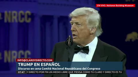 EN VIVO y EN ESPAÑOL Trump discurso en cena Comité Nacional Republicano del Congreso