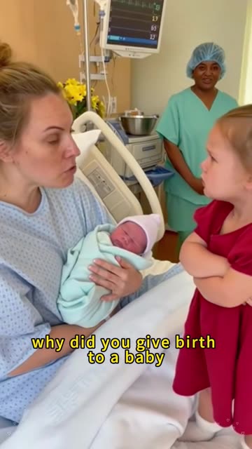 Toddlers meeting newborn Hilarious